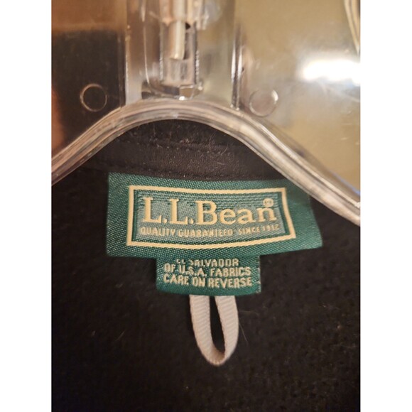 LL Bean Women's Black Fleece Zip-Up Vest Size L - Picture 2 of 7
